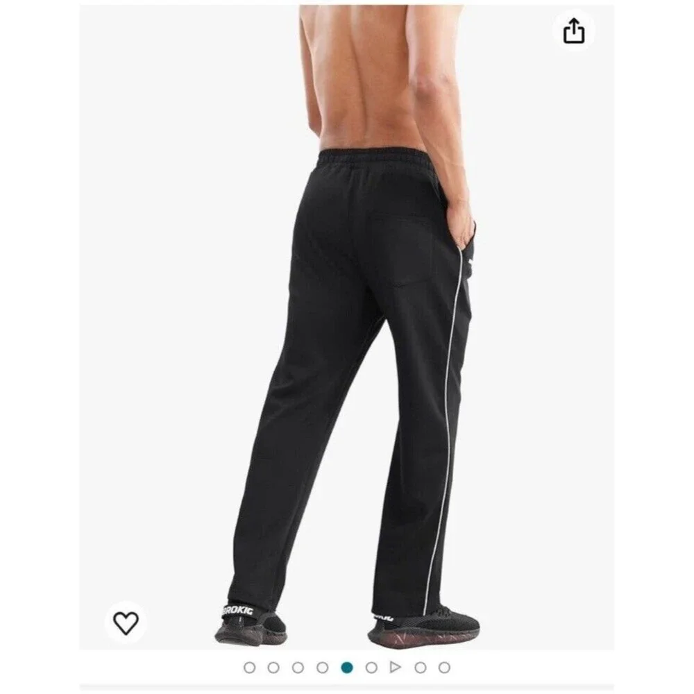 Brokig Sweatpants Men Size M Black Yoga Athletic Jogger Sleep Lounge Pockets